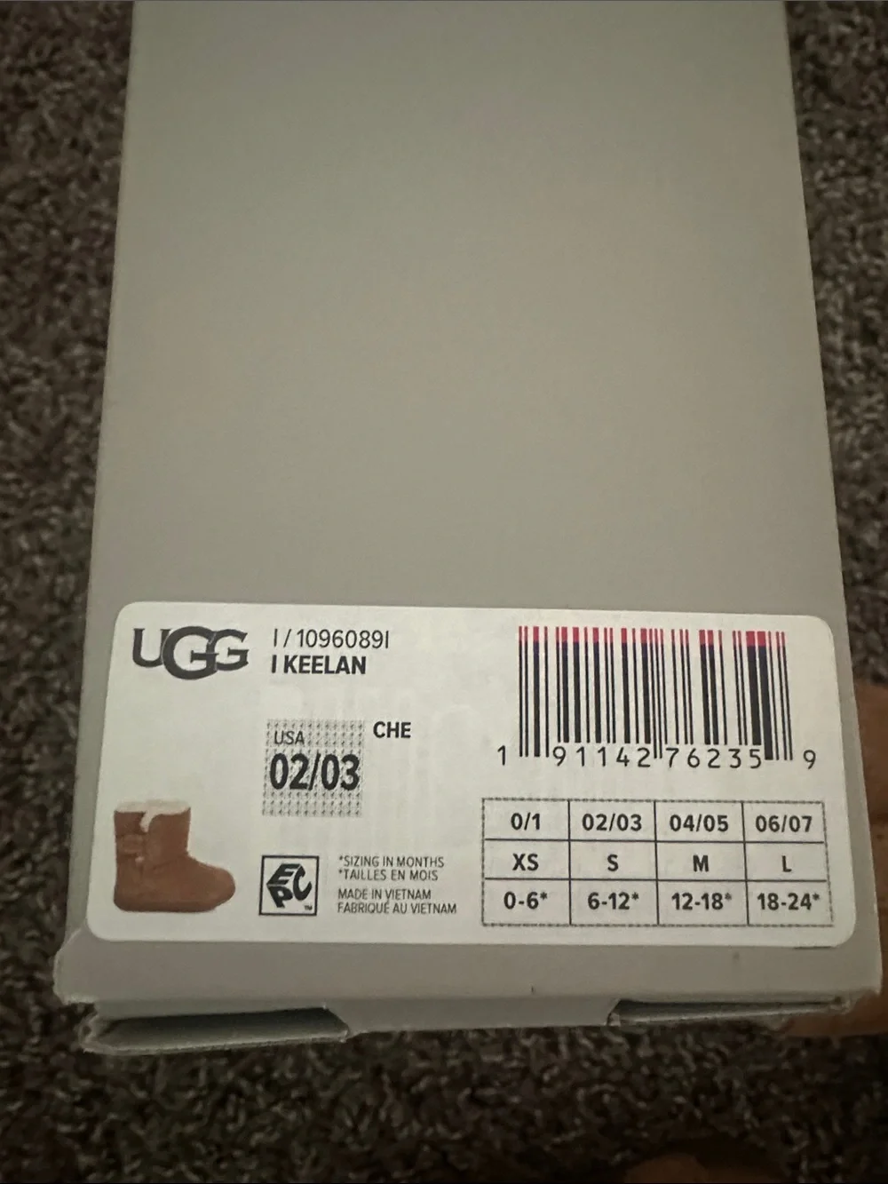 UGG Chestnut Suede Infant Mini Boots